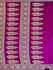 Hot Pink Crepe Silk Saree