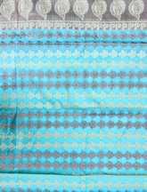 Aqua Blue Kota Chanderi Cotton Silk Saree