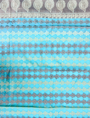 Aqua Blue Kota Chanderi Cotton Silk Saree
