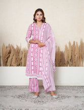 Light Mauve cotton suit set