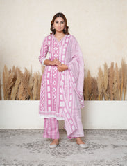Light Mauve cotton suit set