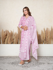 Light Mauve cotton suit set