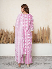 Light Mauve cotton suit set