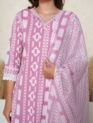 Light Mauve cotton suit set