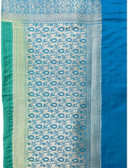 Blue 2 Ply Pure Silk Saree