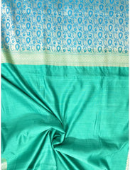 Blue 2 Ply Pure Silk Saree