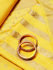 Light Yellow Cotton Silk Suit