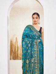 Rama Green Semi Georgette Saree