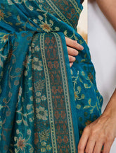 Rama Green Semi Georgette Saree