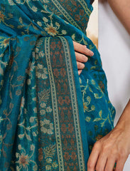 Rama Green Semi Georgette Saree