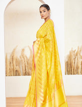 Yellow Handwoven Pure Designer Silk Saree