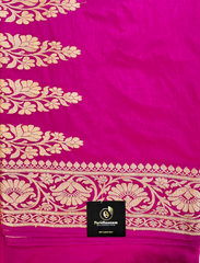 Hot Pink Crepe Silk Saree