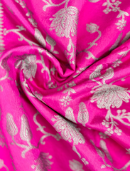 Pink Resham Zari Crepe Silk Saree