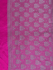 Pink Resham Zari Crepe Silk Saree