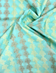 Aqua Blue Kota Chanderi Cotton Silk Saree