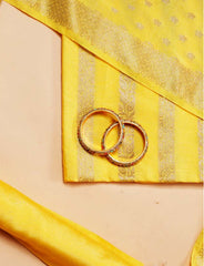 Light Yellow Cotton Silk Suit