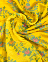 Yellow Jamdani Resham Zari Crepe Silk Saree