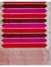 Multicolour Rangkaat Handloom Pure Satin Silk Banarasi Saree