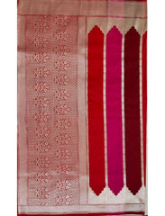 Multicolour Rangkaat Handloom Pure Satin Silk Banarasi Saree