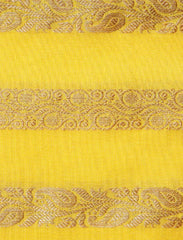 Light Yellow Cotton Silk Suit