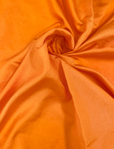 Deep Saffron Crepe Silk Saree
