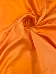 Deep Saffron Crepe Silk Saree