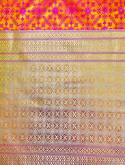 Yellow & Orange Handwoven Jamawar Banarasi Silk Saree