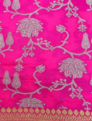 Pink Resham Zari Crepe Silk Saree