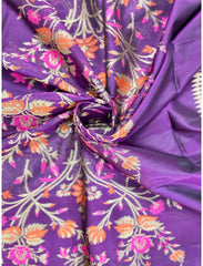 Imperial Purple Pure Handwoven Designer Banarasi Silk Saree