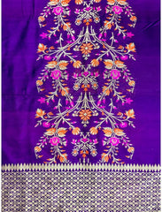 Imperial Purple Pure Handwoven Designer Banarasi Silk Saree