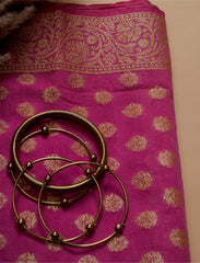 Magenta Cotton Silk Suit