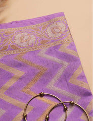 Cotton lavender silk Suit