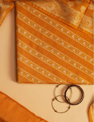 mustard Cotton Silk Suit