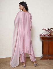 Pink embroidered kurta set
