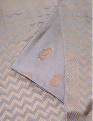 Silver Grey Crepe Silk Suit