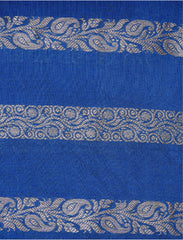 Blue Cotton Silk Suit