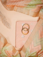 Peach Pure Cotton Silk Banarasi Suit