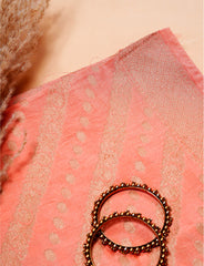 Peach Crepe Silk Suit