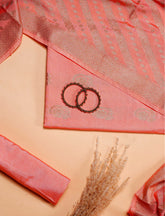 Peach Crepe Silk Suit