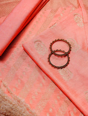 Peach Crepe Silk Suit