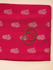 Royal Pink Crepe Silk Suit