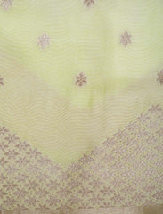 Green Pure Modal Silk Banarasi Suit With Digital Print Dupatta