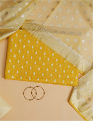 Mustard Yellow Linen Cotton Suit