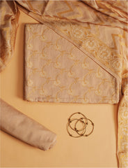 Cream Cotton Silk Suit