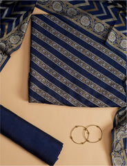 Royal Blue Cotton Silk Suit