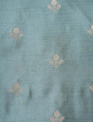 Coral Blue Pure Banarasi Chanderi Silk Suit