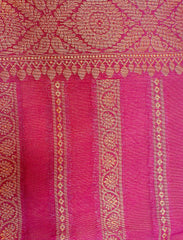 Chinese purple crepe silk saree