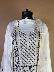 Pure Mulchanderi Chikankari Suit With Exquisite Bead Work