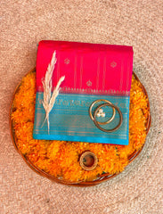 Magenta Pink banarasi crepe silk saree