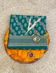 Persian Green crepe silk saree